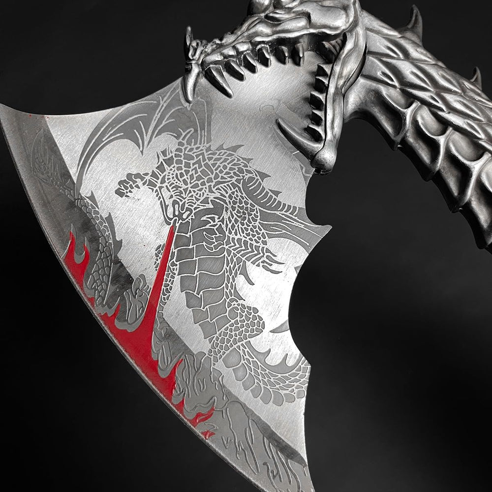 Otakumod handle detail showing sculpted dragon scales for realistic texture