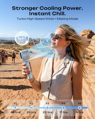 Otlonpe folded 120° in desktop position for stable hands-free cooling