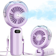 Otlonpe front view compact misting fan showing sleek design and portable cooling