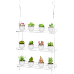 OtNiap hanging shelves in bright window adding sunlight access and space-saving benefit