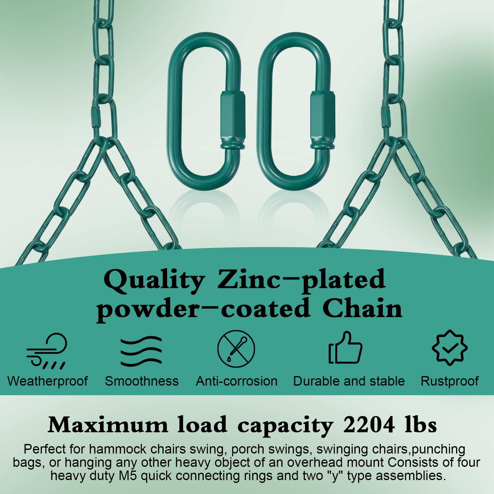 Otoolling chain beside tape measure showing length options