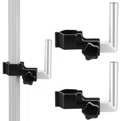 Otoolling front view of black 90 degree flag holder, shows compact design and easy transport benefit