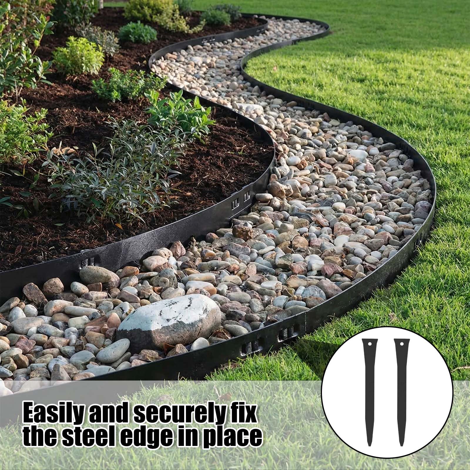 Otoolling stake installed in garden border providing stable edging support