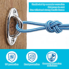 Otoolling mounted on dock with rope illustrating a neat, reliable outdoor anchor point