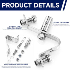 Otoolling mounted on truck frame demonstrating secure flag attachment