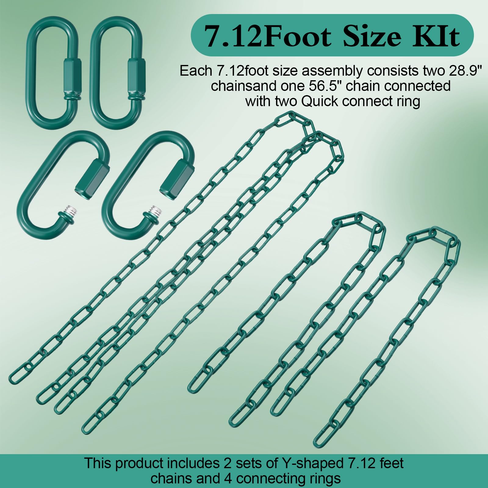 Otoolling quick links and chain ends showing secure connectors
