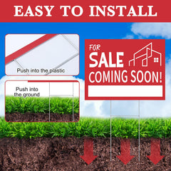 Otoolling sign staked in lawn showing stable placement and easy setup