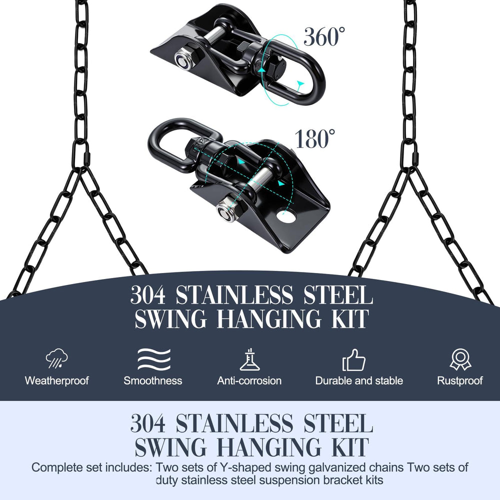 Otoolling swivel hanger detail showing 304 stainless steel for smooth rotation