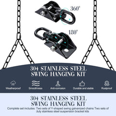 Otoolling swivel hanger detail showing 304 stainless steel for smooth rotation