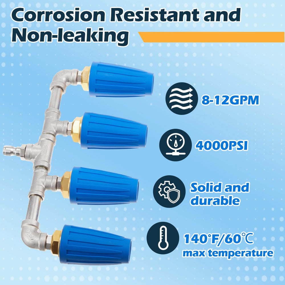 Otoolling nozzle internal brass and stainless components highlighting corrosion resistance