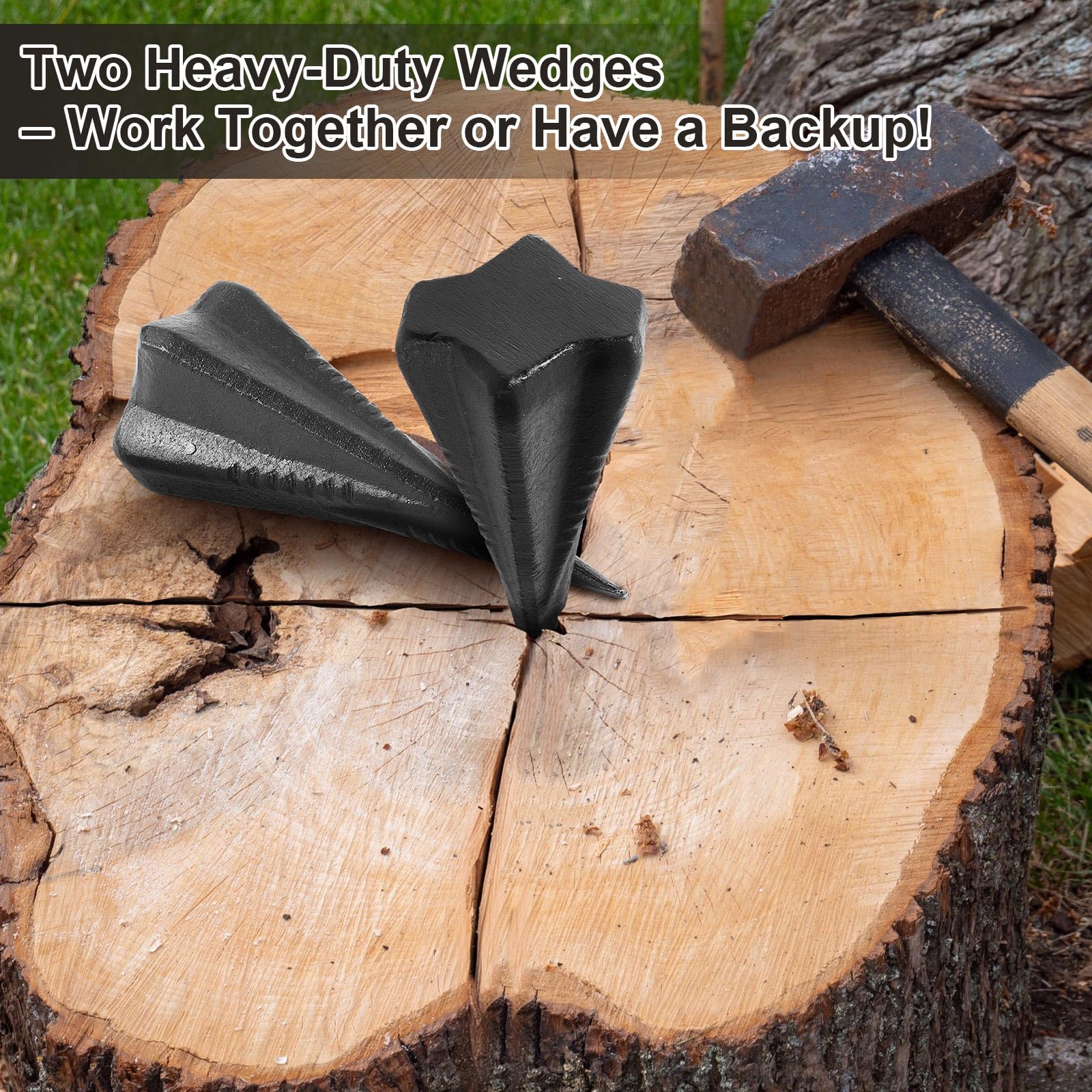 Otoolling wedge next to a tape measure showing scale and lightweight portability for backyard use
