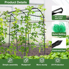 OTOSUNNY close-up lattice detail of arch showing secure plant attachment points