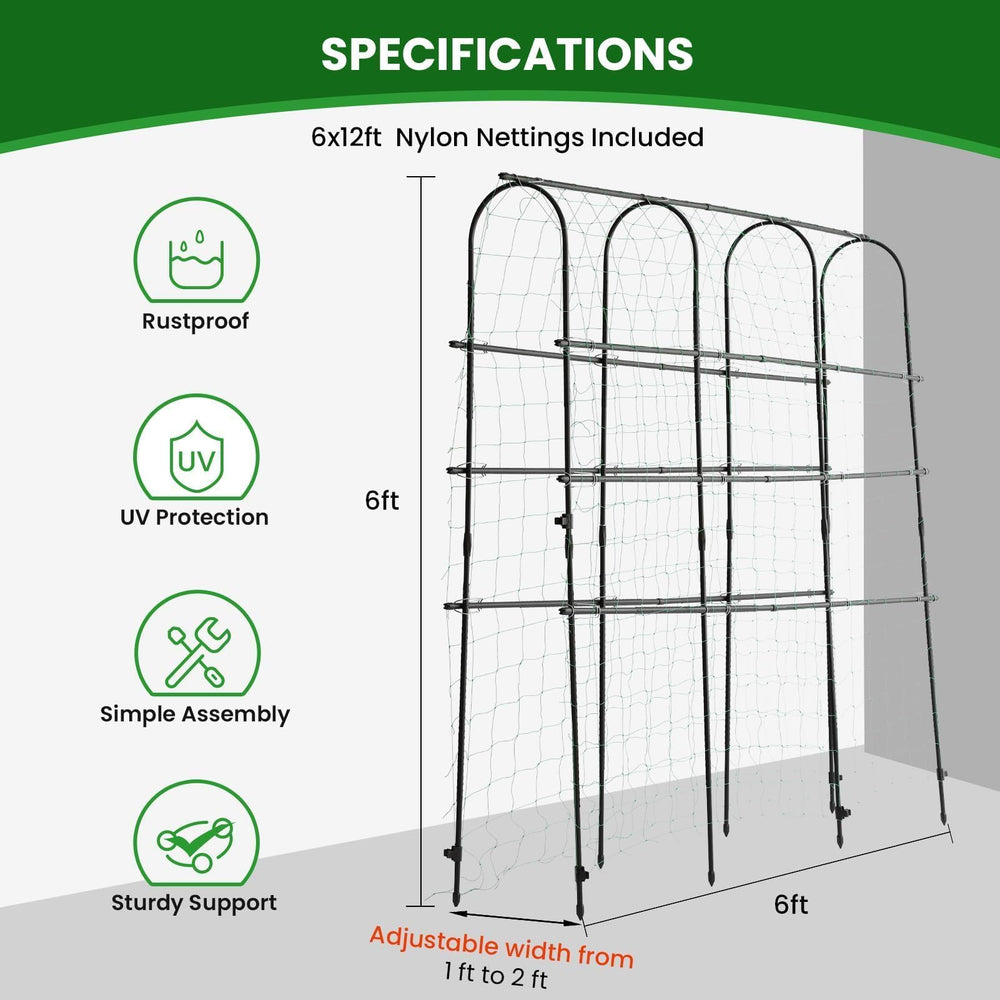 OTOSUNNY packaged arch parts and hardware for easy home assembly and quick installation