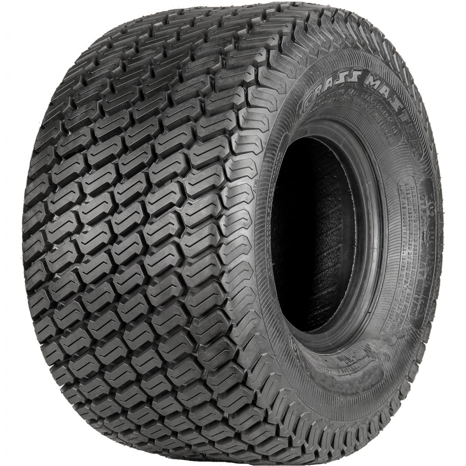 OTR Grassmaster front view showing tread and durable sidewall for steady performance