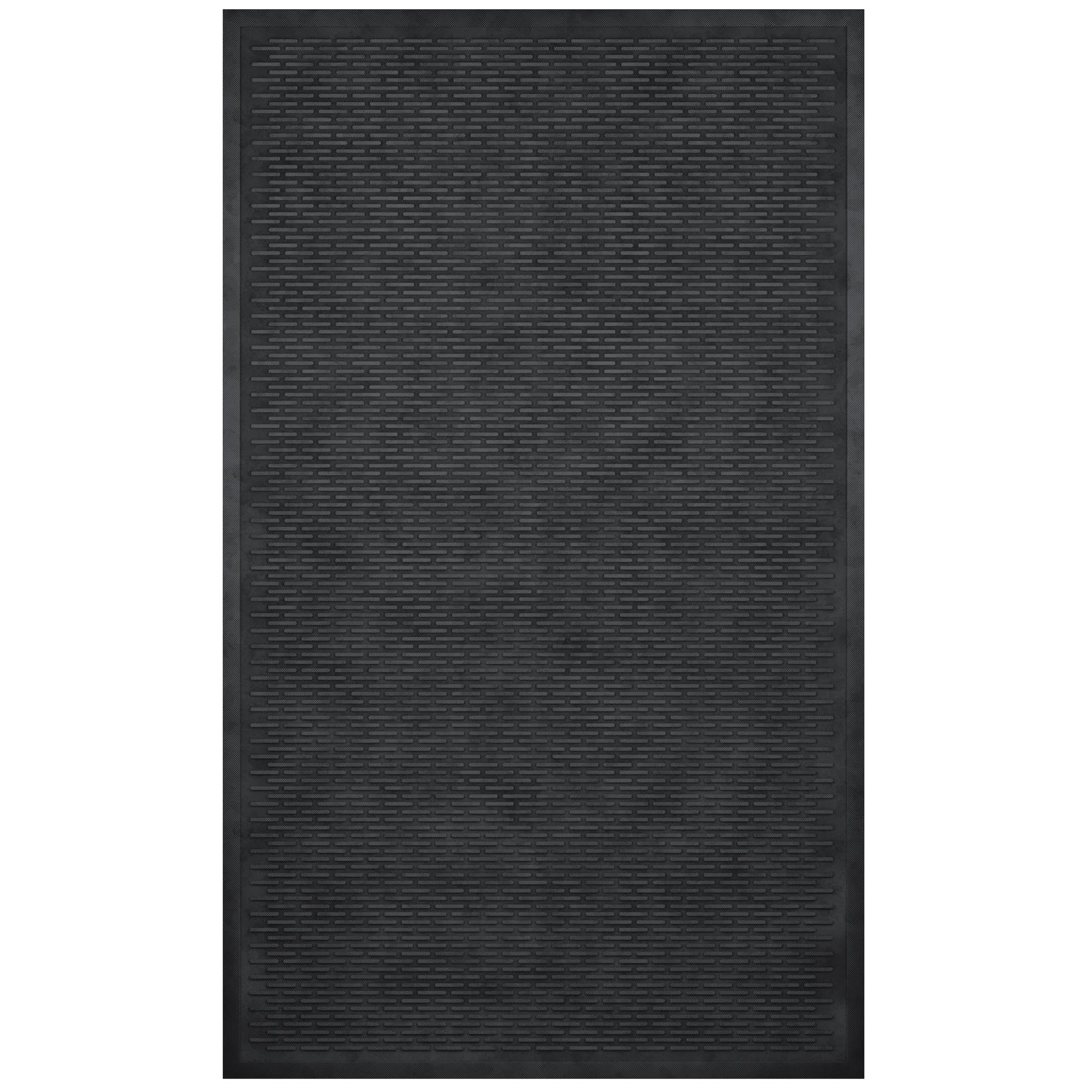 Ottomanson front view mat installed at entry provides reliable outdoor protection