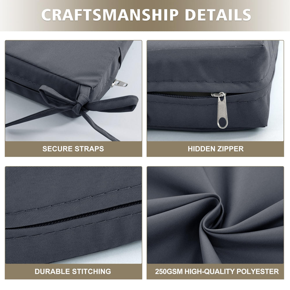 Ottowood chair installation ties securing cushion in place to prevent slipping