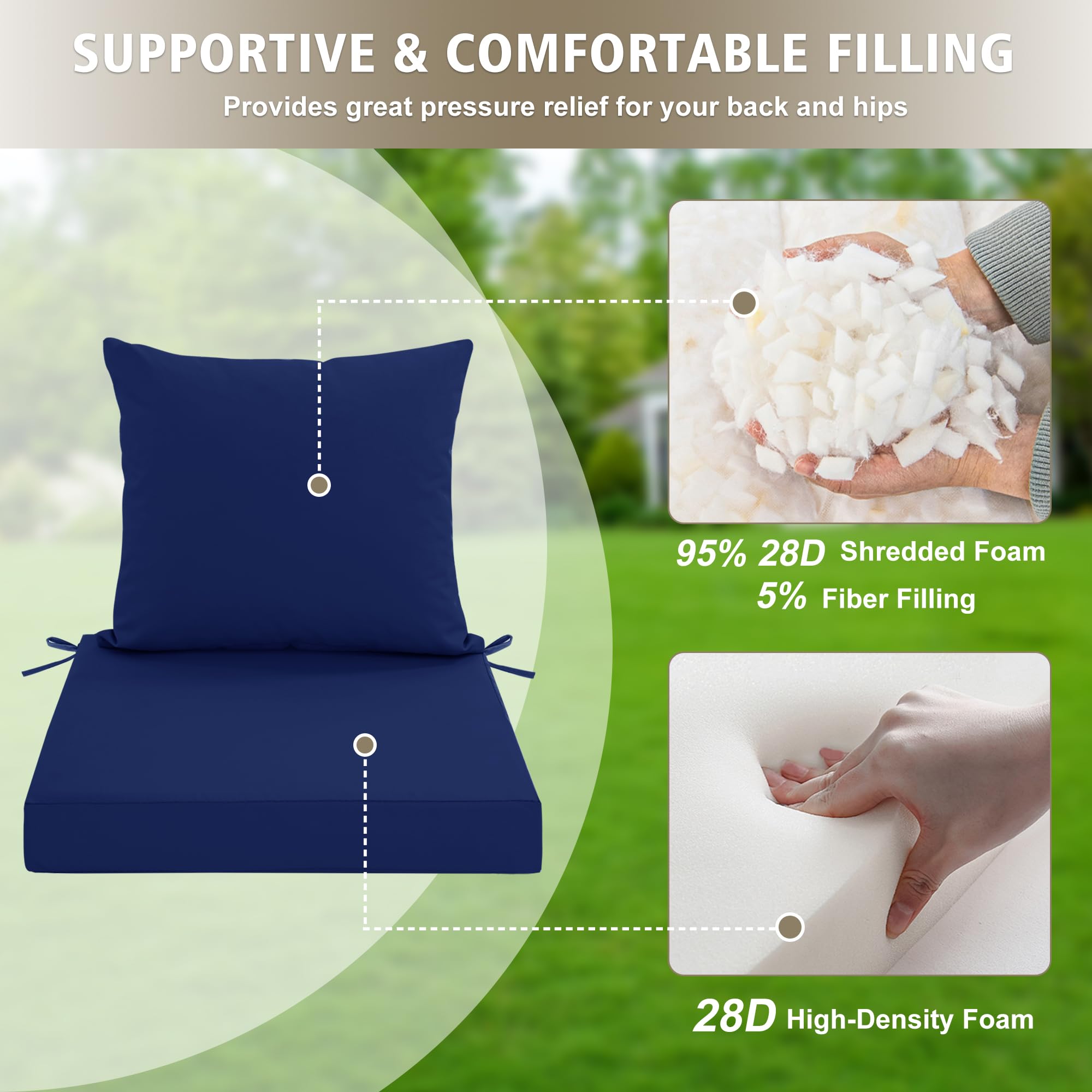 Ottowood single cushion on patio chair adding stylish comfortable seating