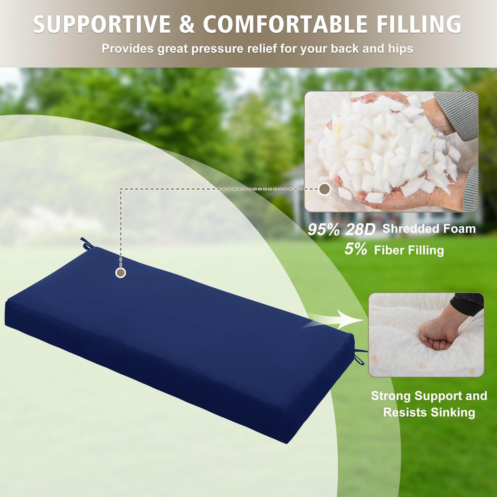 Ottowood side profile thickness revealing supportive high-resilience foam