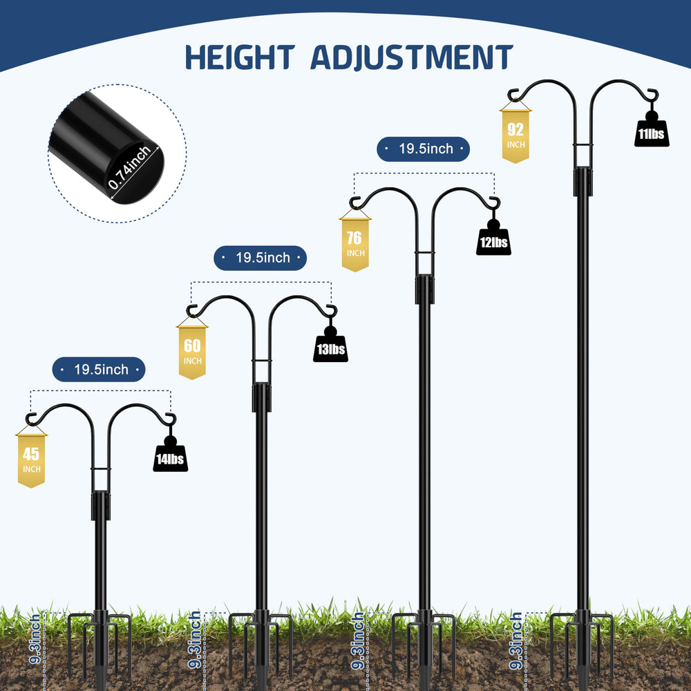 Ottsuls five-prong base detail improving stability in soil