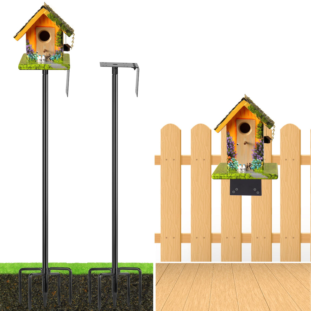 Ottsuls front view assembled pole kit showing full-height stability and feeding station benefit