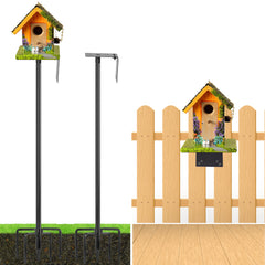 Ottsuls front view assembled pole kit showing full-height stability and feeding station benefit