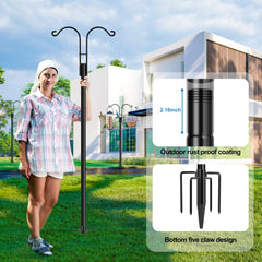 Ottsuls pole beside person showing 92-inch height advantage