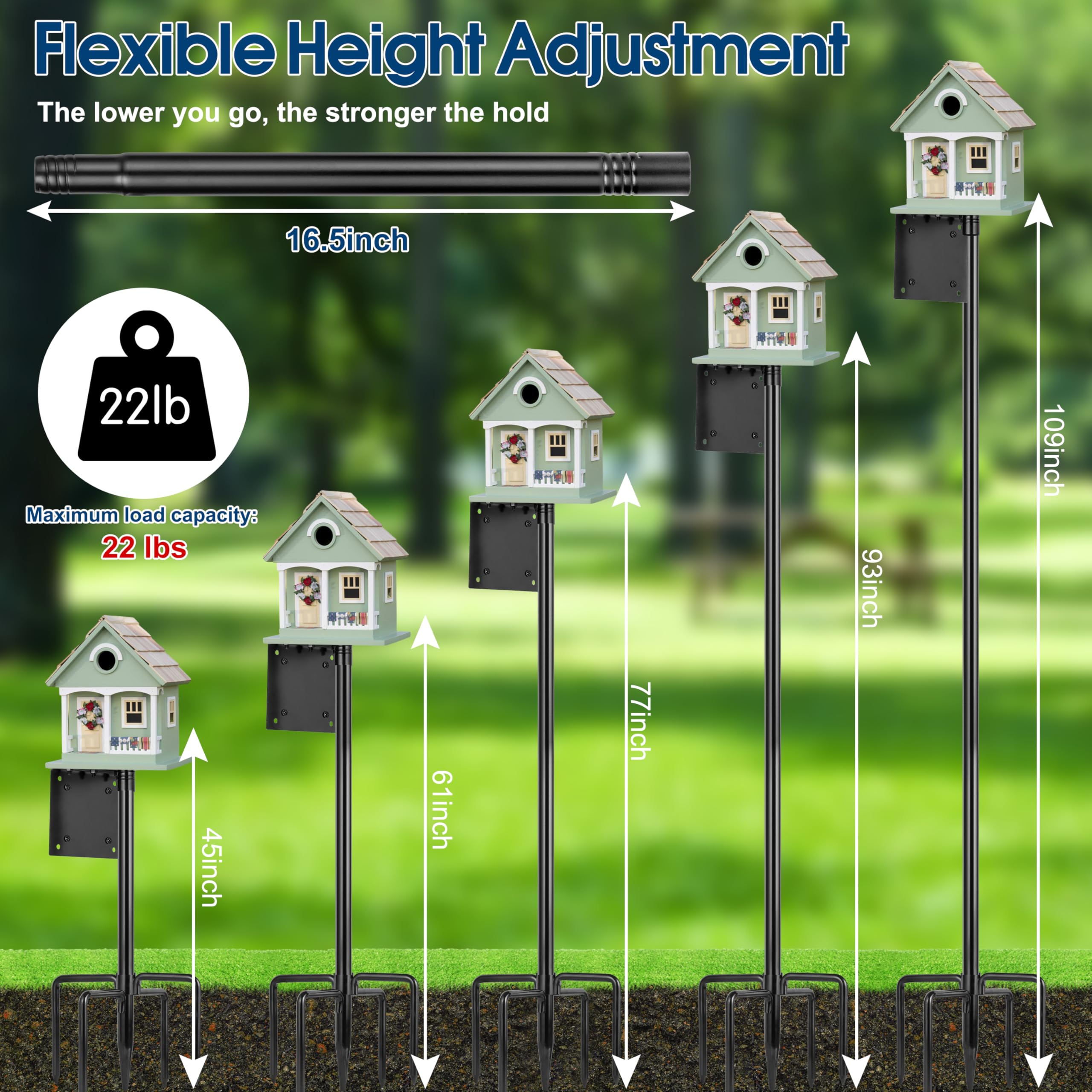 Ottsuls in-use backyard feed station showing birds feeding and easy viewing benefit