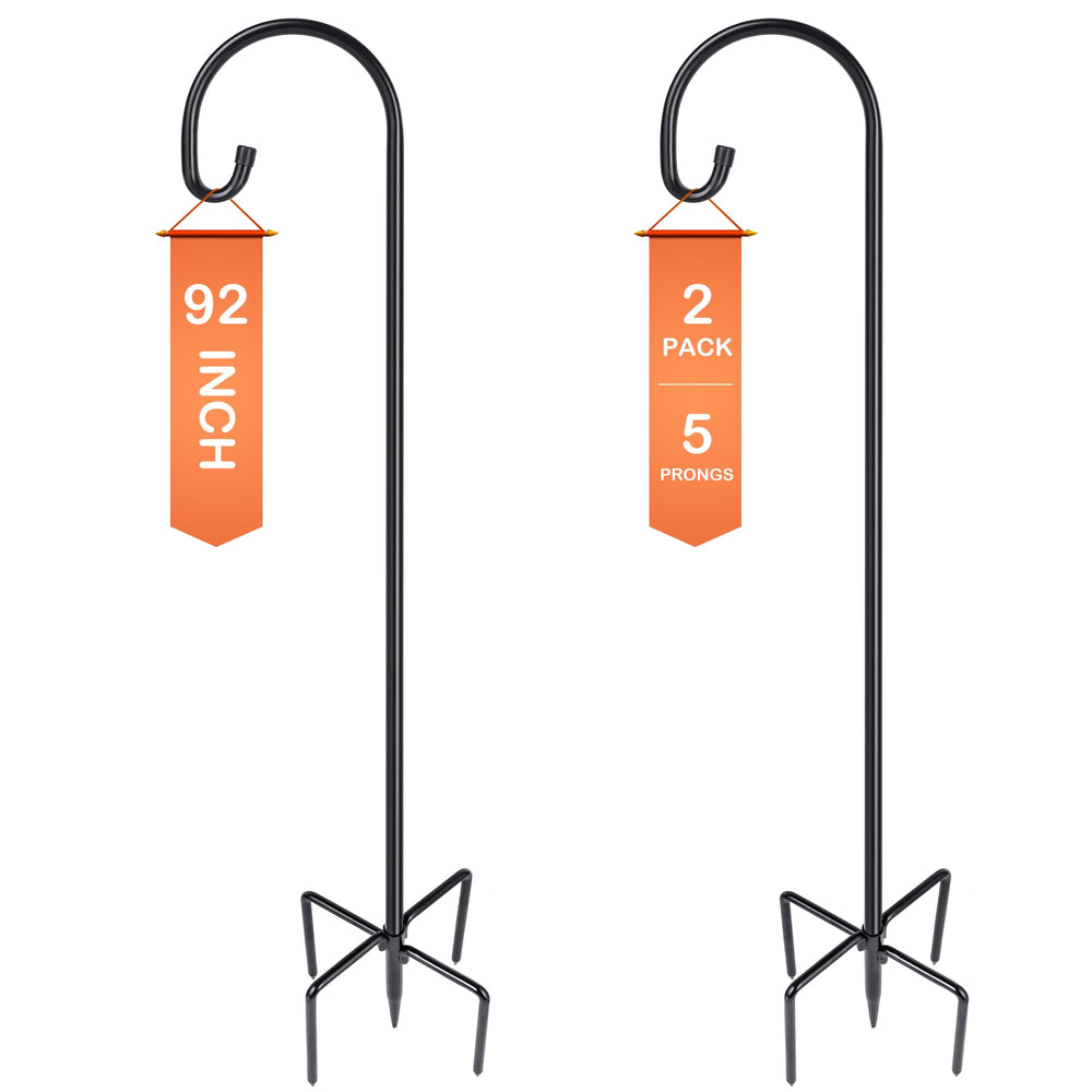 Ottsuls shepherd hook front view showing sturdy silhouette and vintage finish benefits durability