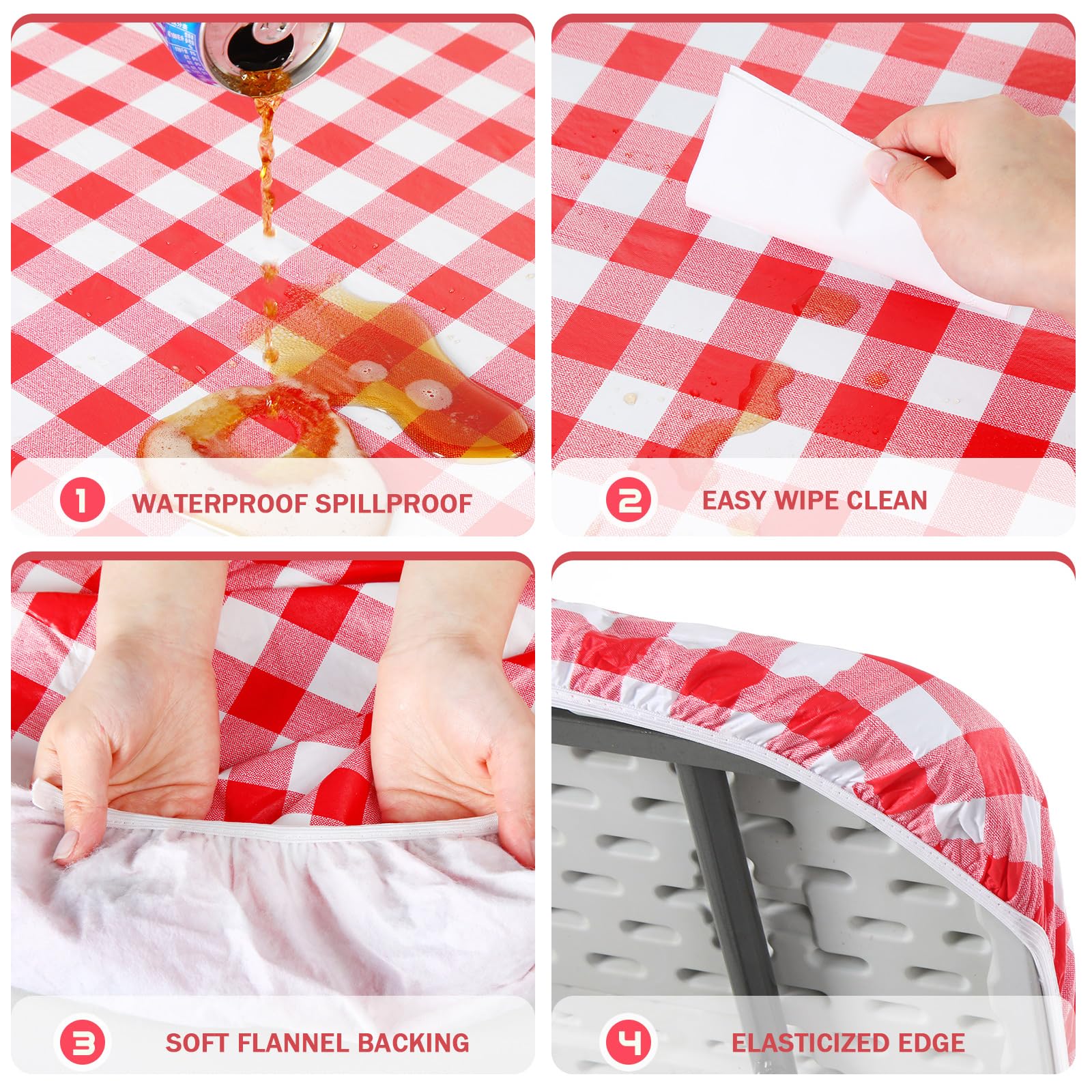 Oudain flannel backing close-up showing non-slip and cushion benefit