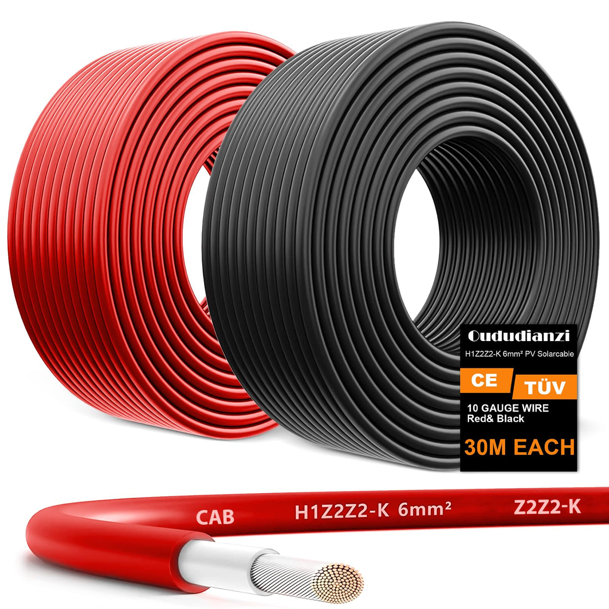 Oududianzi front packaging showing two 100ft reels and product benefits