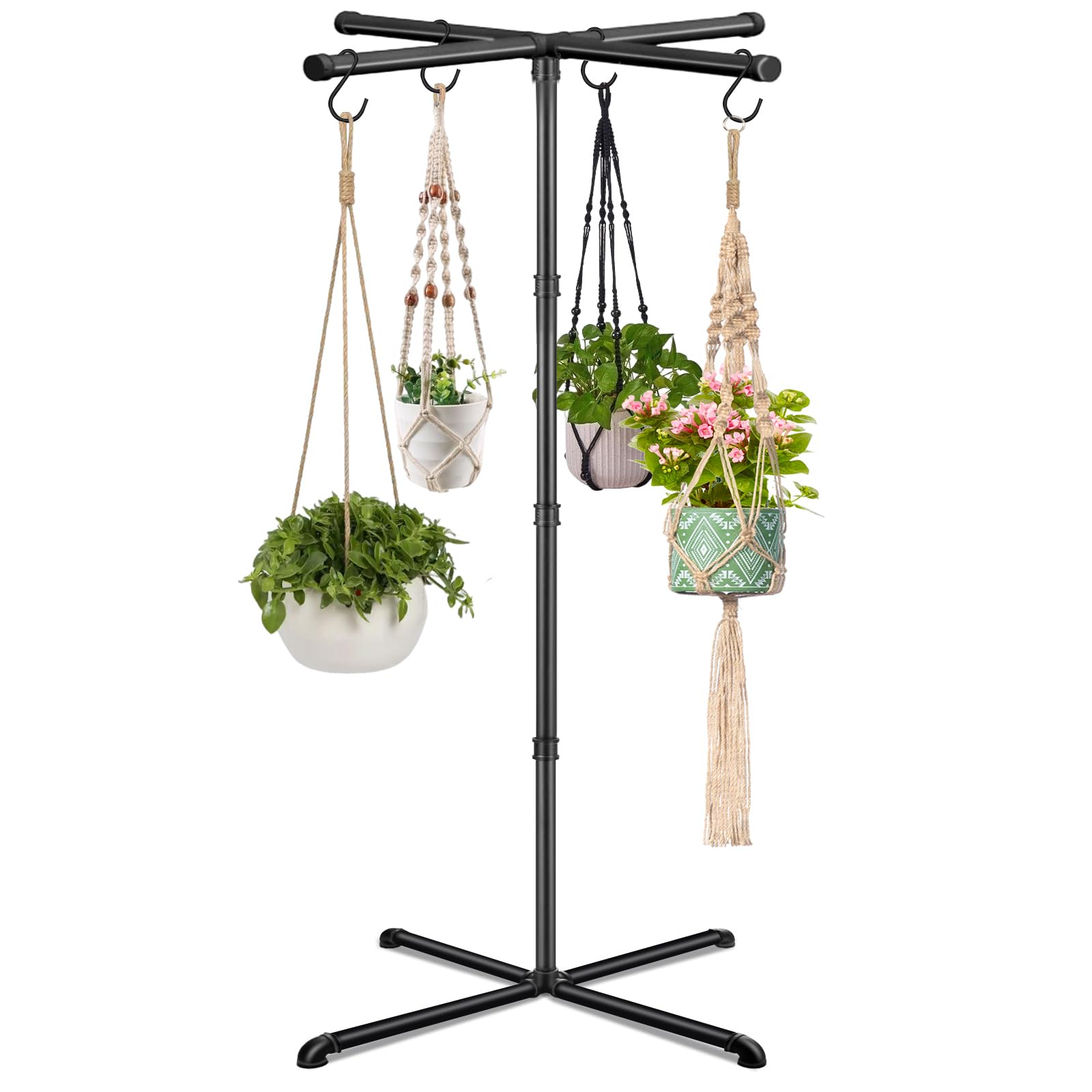 OugeWood front view stand showing eight hooks and vertical display benefit