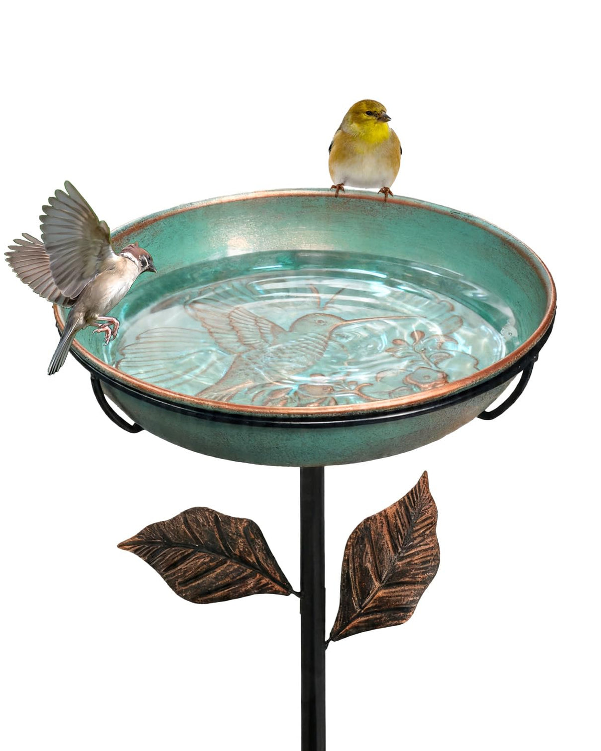 OUISJYER front view showing bird bath and hummingbird appeal