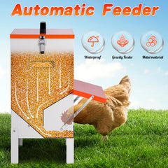 OUJIMAI hanging feeder inside coop preventing ground contamination and waste