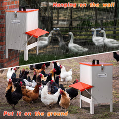 OUJIMAI feeder with legs attached showing raised height benefit for adult birds
