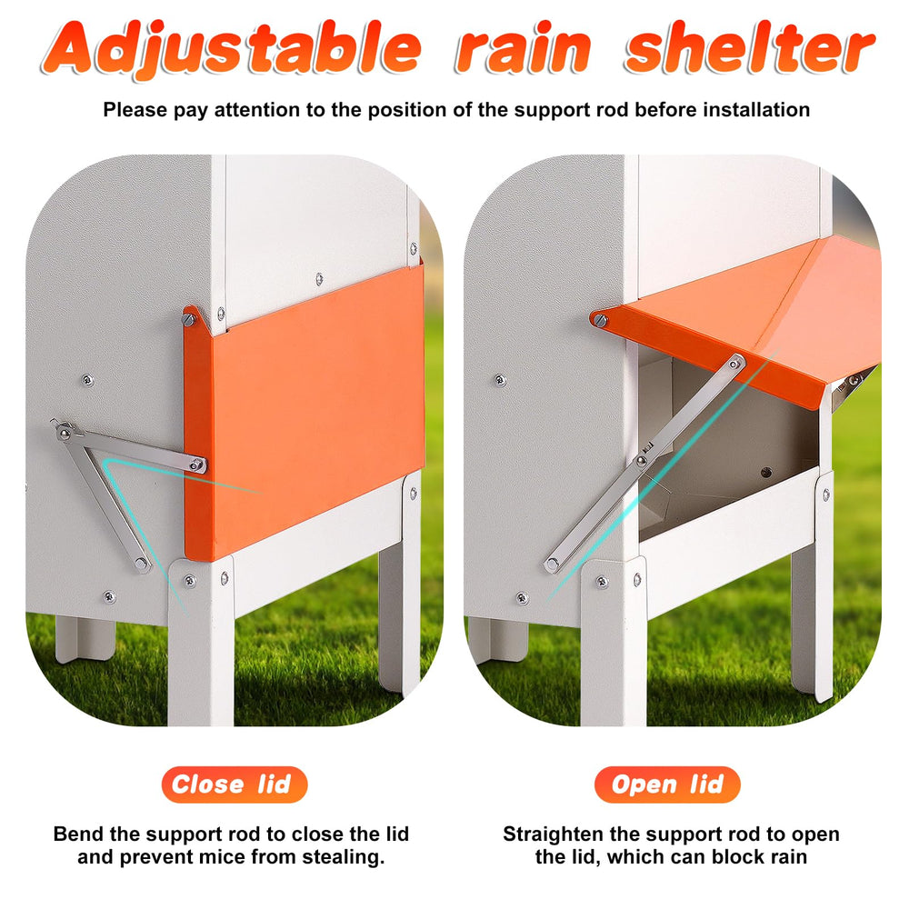 OUJIMAI feeder in backyard setting demonstrating versatile placement and convenience