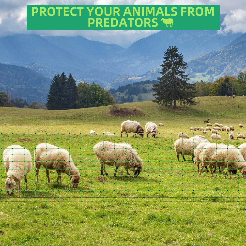 ouluu netting around garden showcasing effective deer and predator deterrence