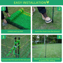 ouluu netting in use around poultry showing predator protection