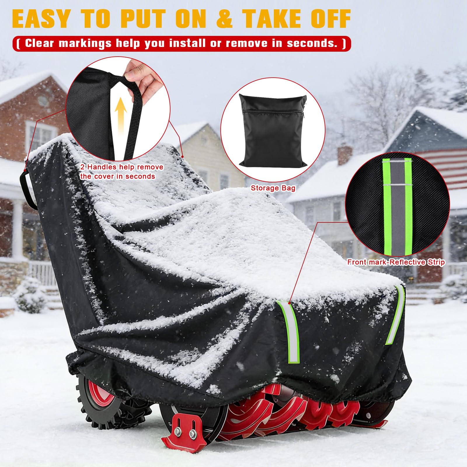 OUMEE side buckle and strap securing cover for wind resistance