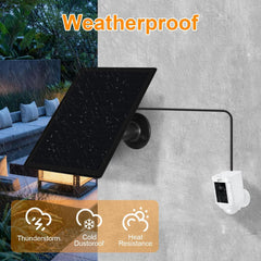 OuOudoit panel on 360-degree bracket tilted toward sun for optimal charging