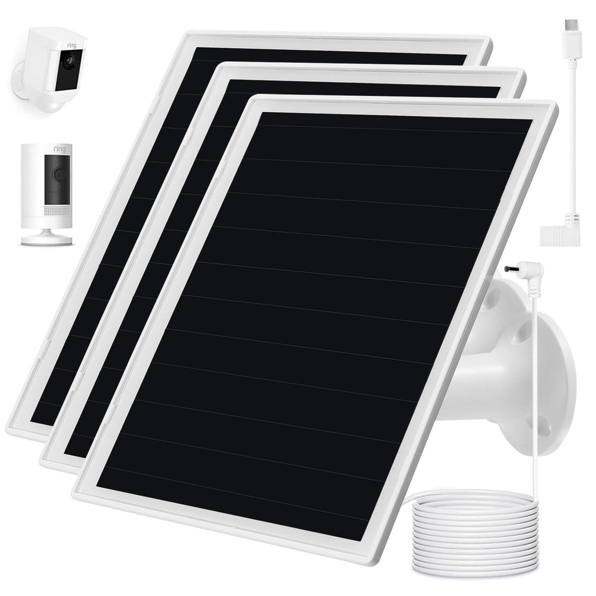 OuOudoit solar panel front view showing clean solar cells for reliable charging