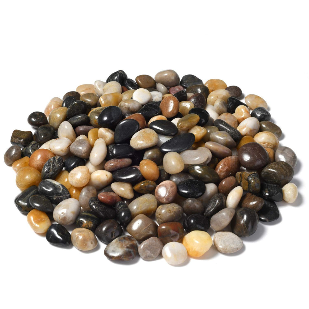 OUPENG pile of mixed-color pebbles shows natural variety and depth