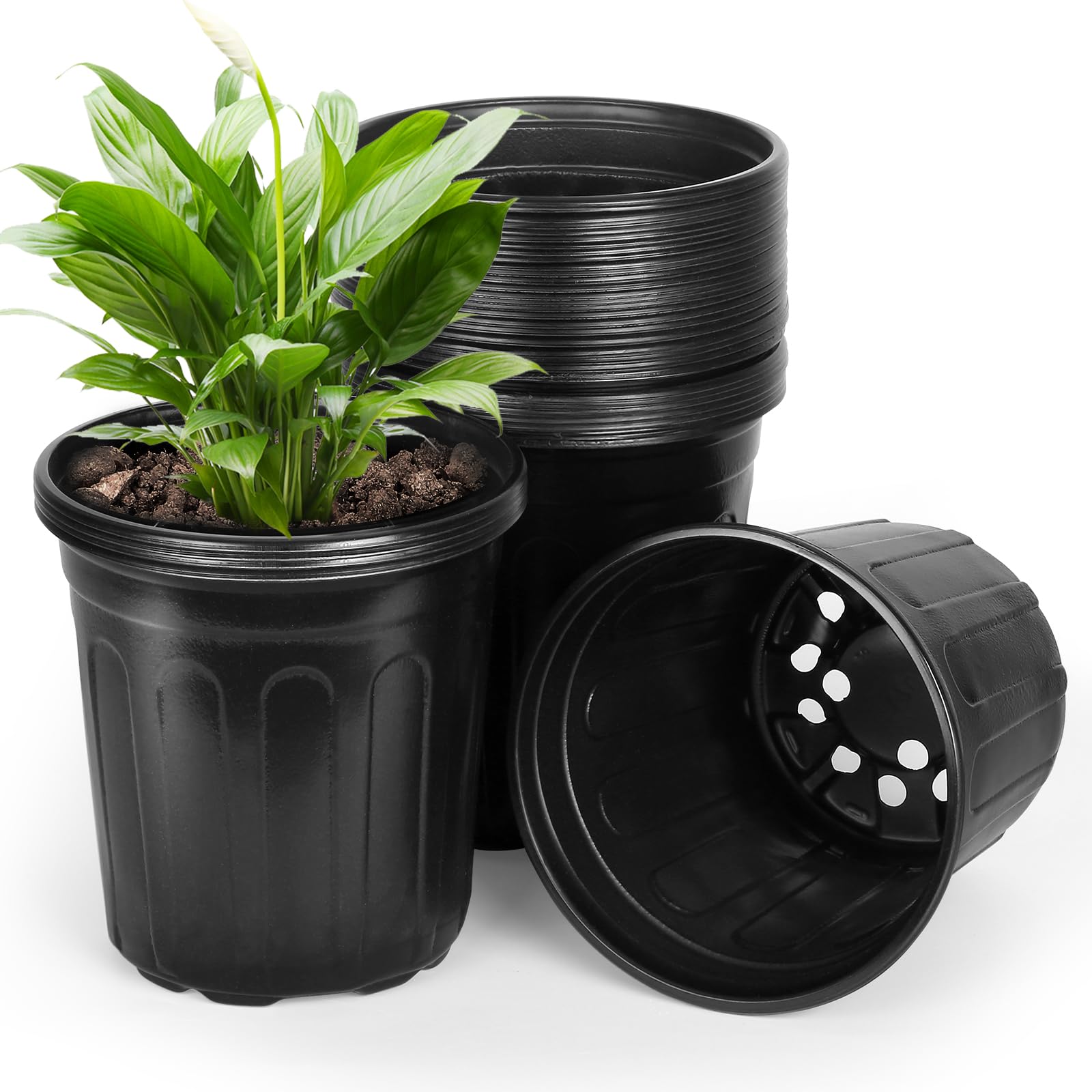 OUPSAUI front view of 36-pack 2-gallon pots showing uniform packaging and quantity benefit
