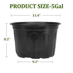 OUPSAUI 5-gallon pot with tomato plant demonstrating ample root space and support