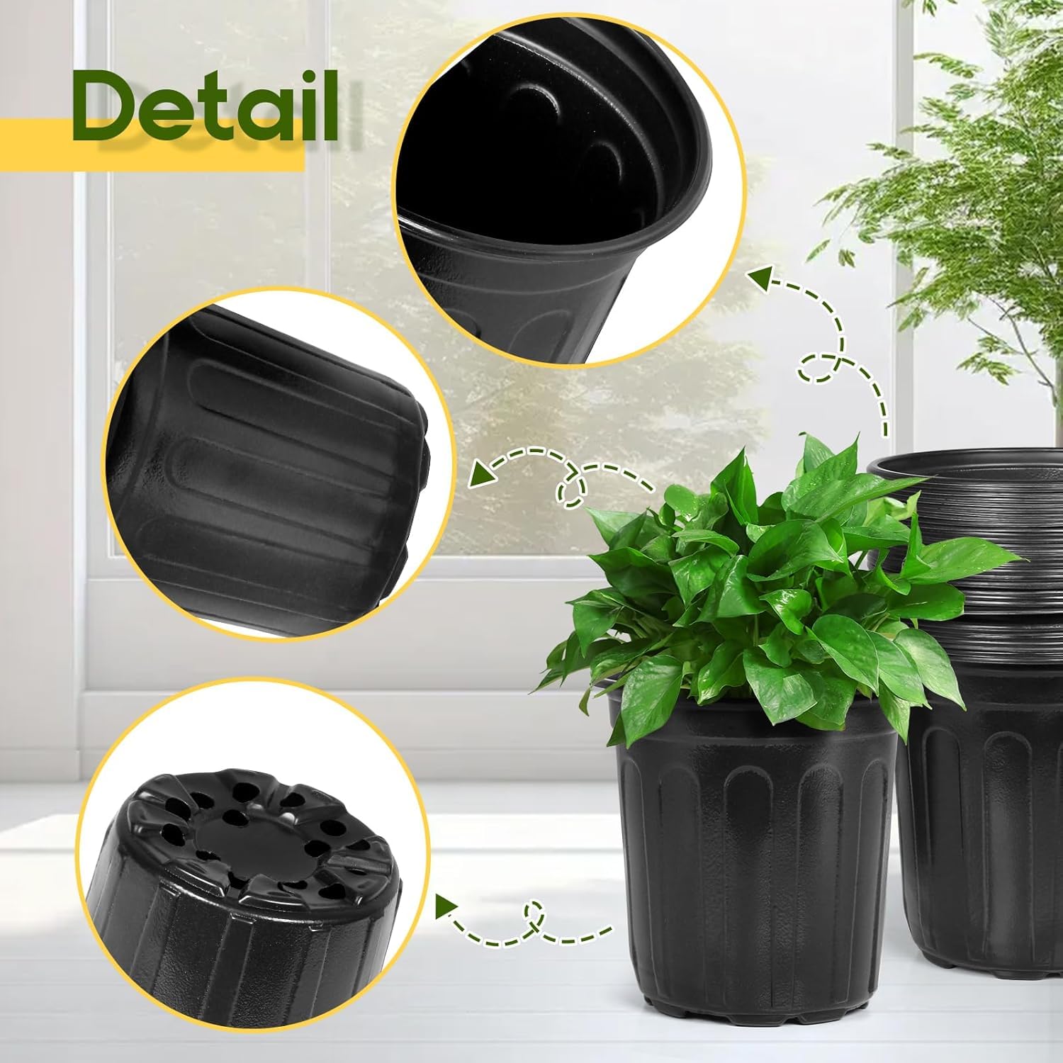 OUPSAUI 7-gallon pot next to hands for scale helping visualize true size and portability
