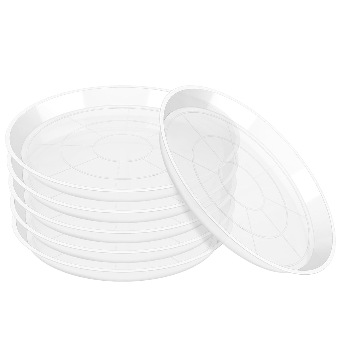 OUPSAUI clear saucer front view showing clean, protective rim