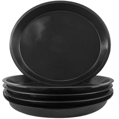 OUPSAUI front view of five saucers neatly stacked showing size range and durable finish