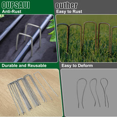 OUPSAUI image of stake opening and top showing adjustable-width benefit