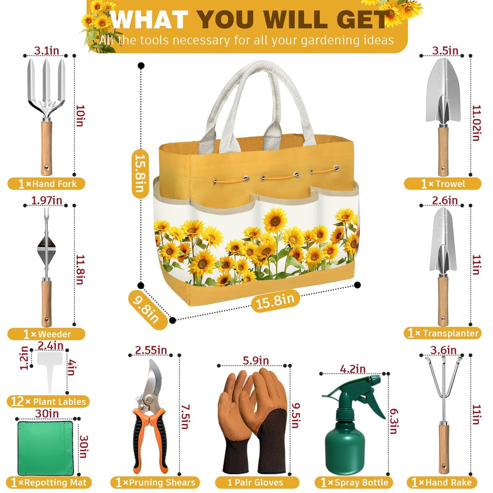 OUREST complete 22-piece toolset laid out showing organized tools for convenience