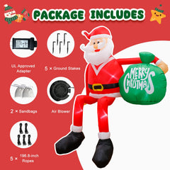 OurWarm Santa on roof demonstrating secure placement and seasonal charm