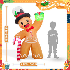 OurWarm gingerbread candy cane closeup showing colorful printing and playful appeal